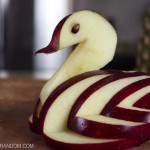 Carve your own edible swan with an apple